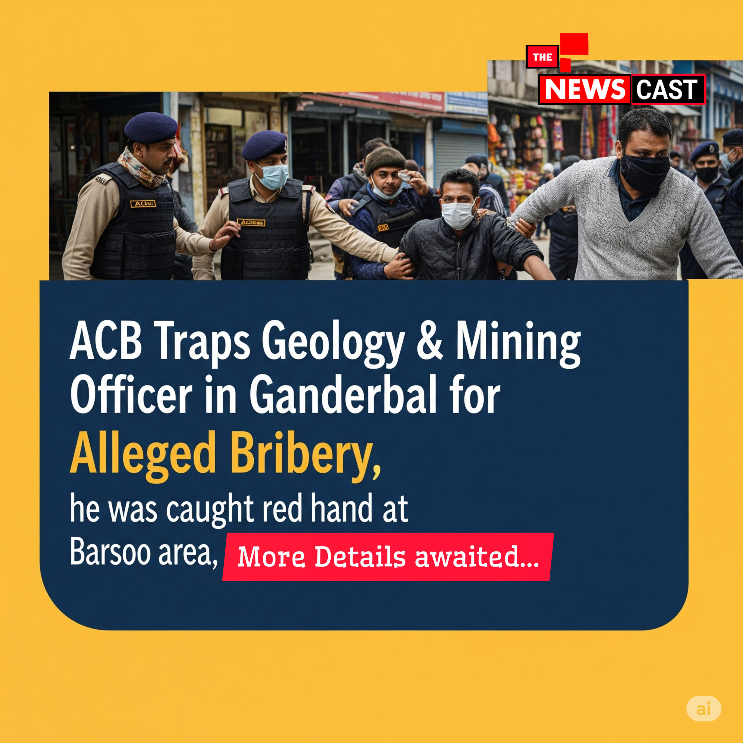 ACB traps Geology & Mining officer in Ganderbal while accepting a bribe