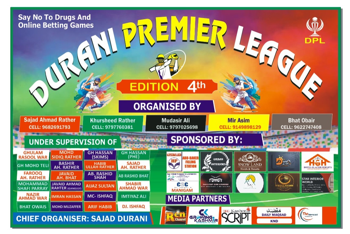 Durani Premier League Edition-4 Kicks Off at Manigam Cricket Ground