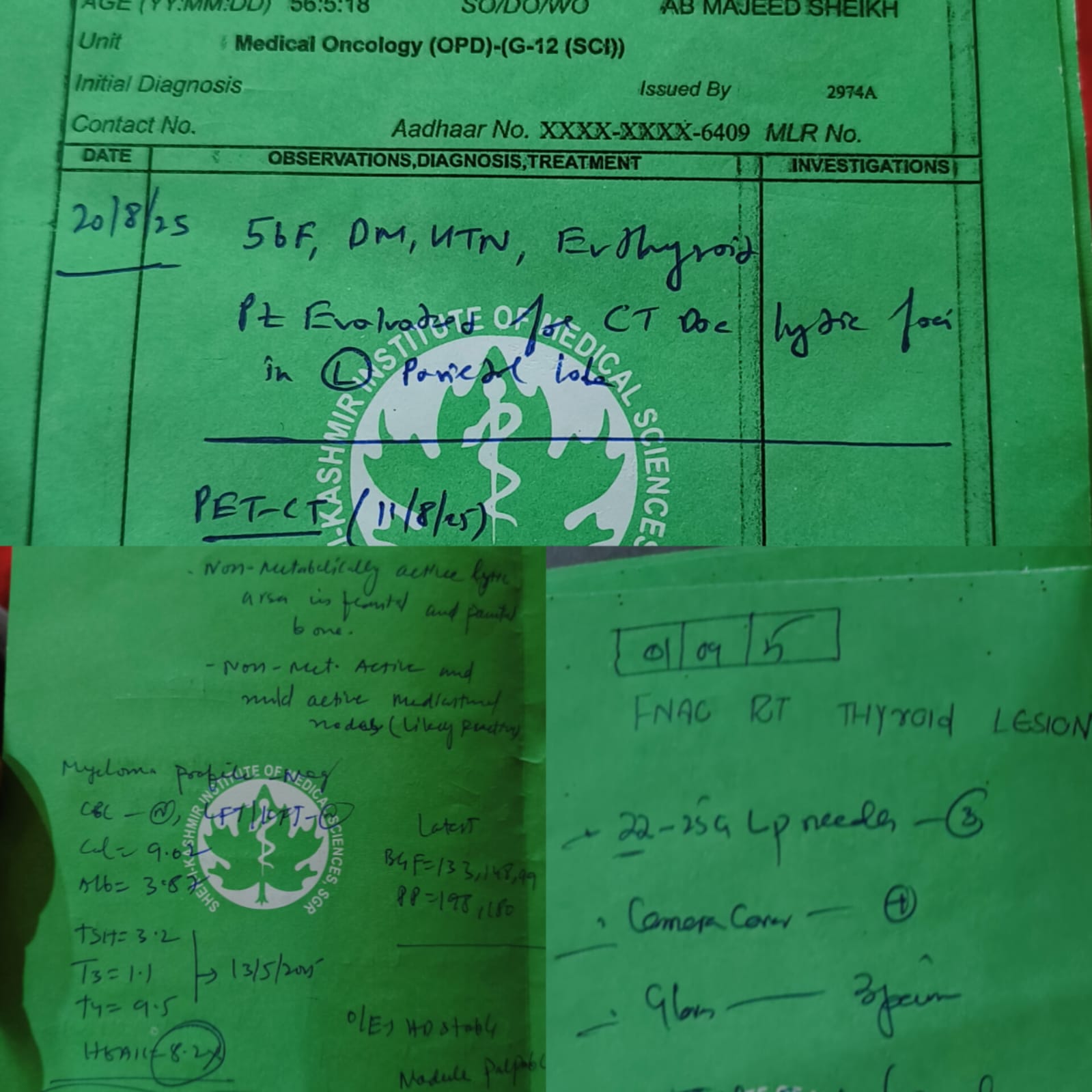 Kangan Patient Denied FNAC Report at SKIMS; Family Alleges Arrogant Behaviour by Staff