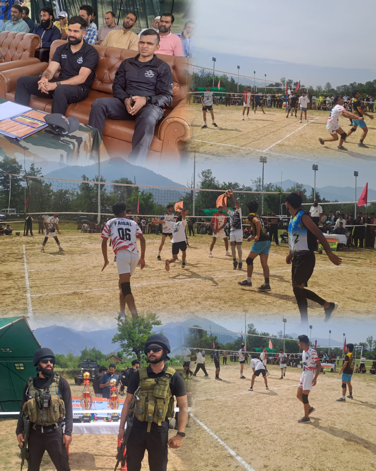 42 RR Organizes Volleyball Tournament at Sports Stadium Bajwani Tral