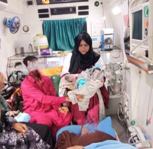 Twins Successfully Delivered Inside 108 Ambulance Enroute to SKIMS Soura from Kangan