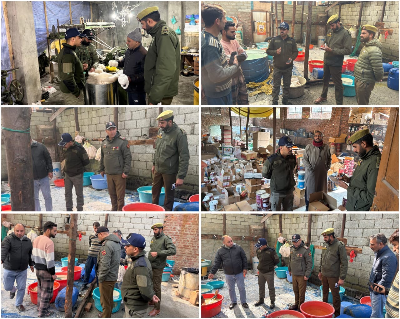 Ganderbal Police Conducts Searches at Industrial Estates to Audit Stocks of Industrial Chemicals