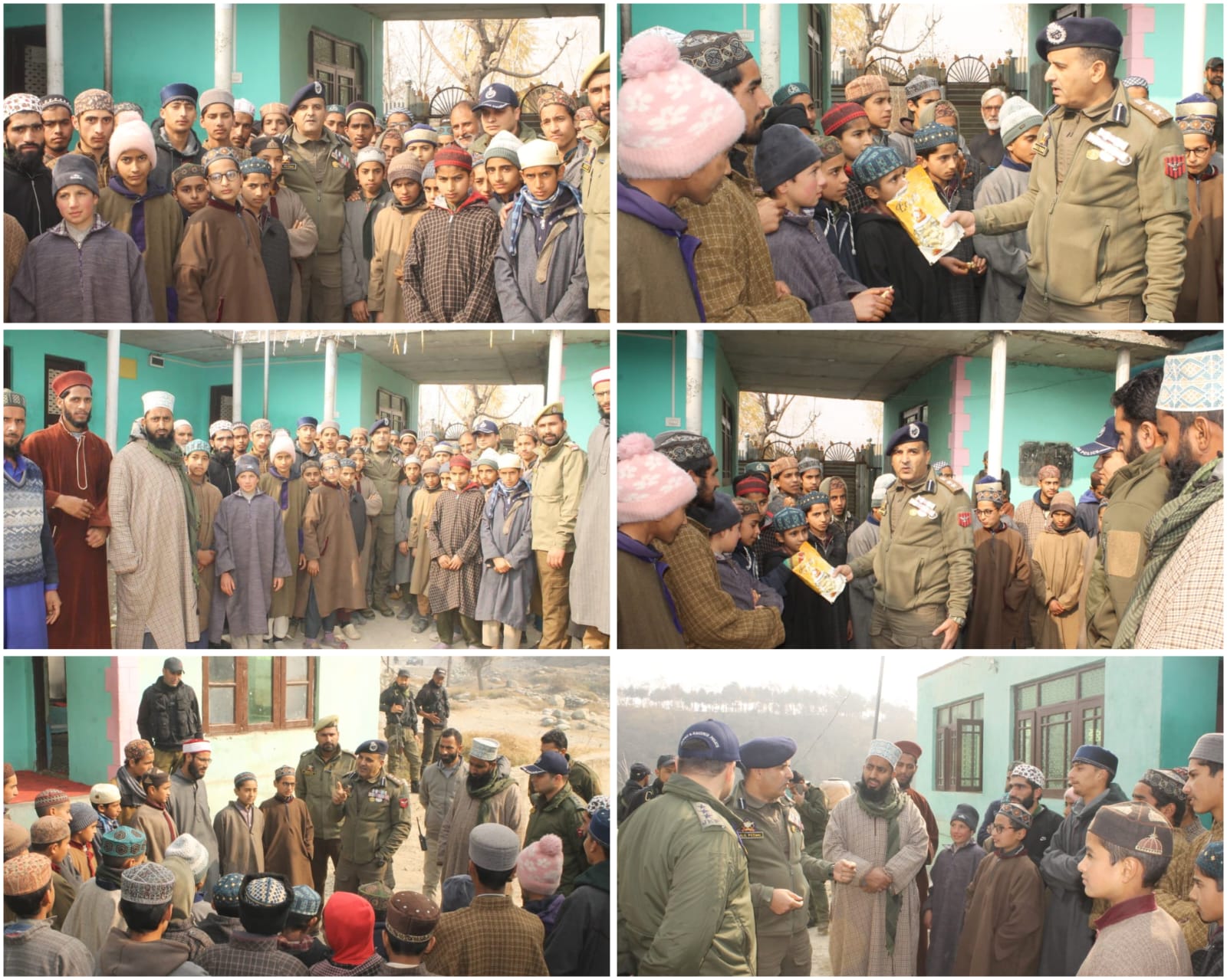 SSP Ganderbal along with other officers under operation Pathshala interacted with students of Darul_Uloom Preng Kangan