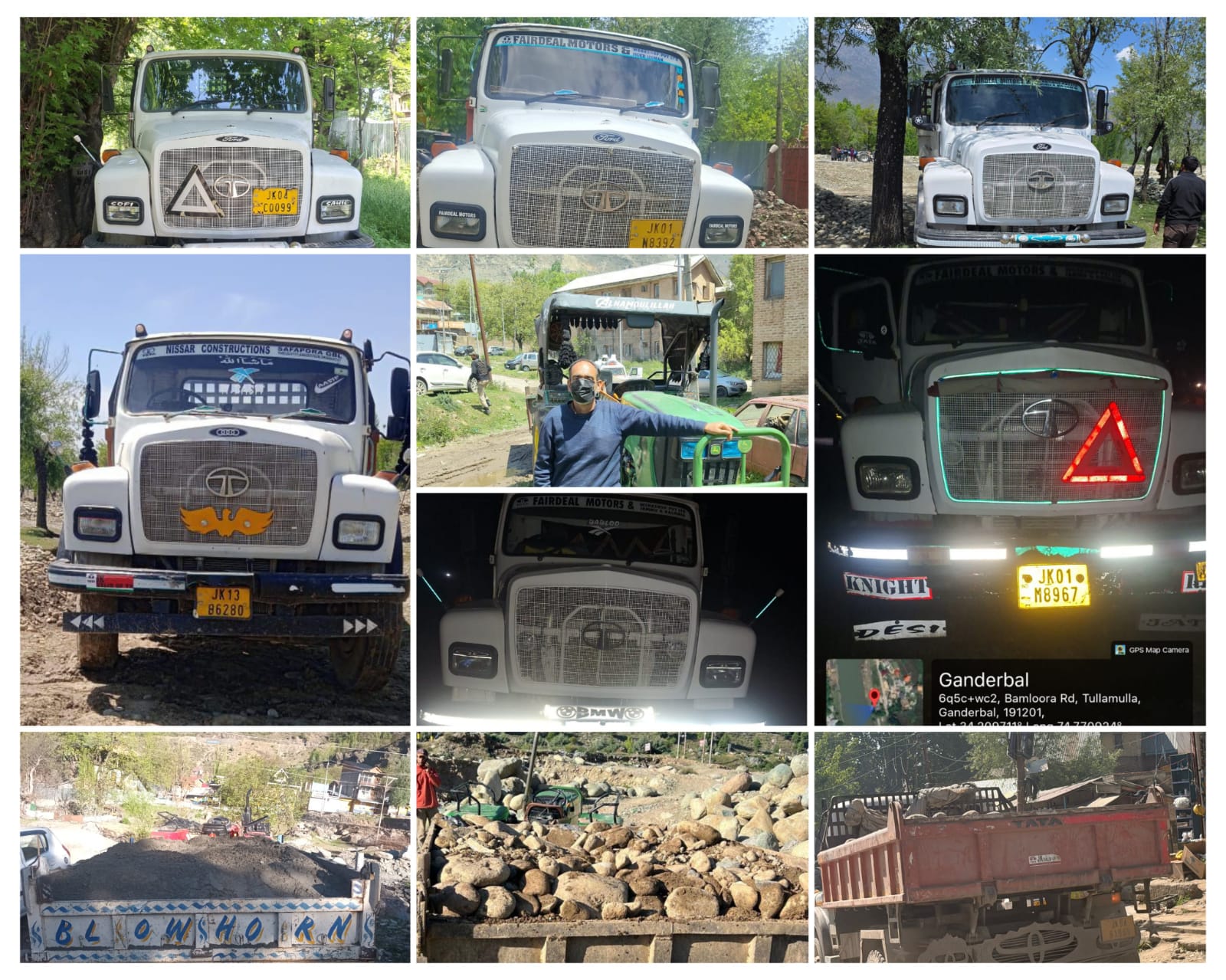 Ganderbal Police Seizes 10 Vehicles for Illegal Extraction & Transportation of Minor Minerals